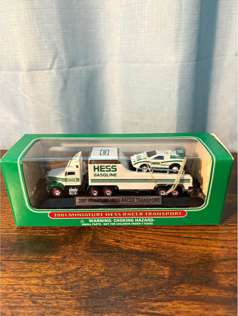 Hess 2001 Miniature Racer Transport Truck & Car Set w/ Box